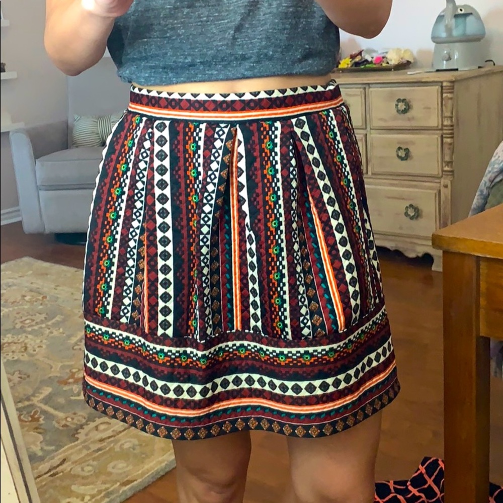 Quilted patterned skirt
